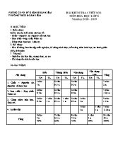 Đề kiểm tra 1 tiết số 1 môn Hóa học Lớp 8 - Năm học 2018-2019 - Trường THCS Hoàn Kiếm